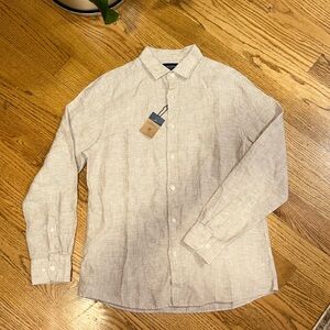 Charles Tyrwhitt Pure Linen Shirt - Oatmeal